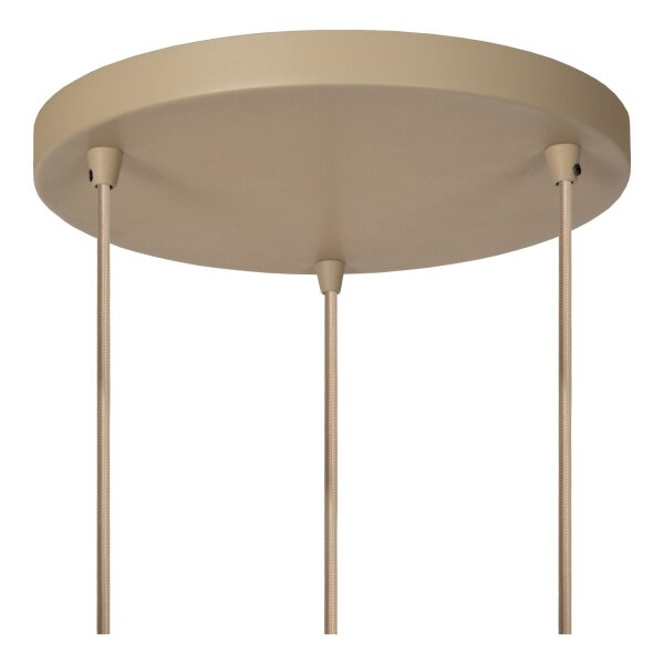 Hängelampe verstellbar Taupe Drahtschirm GU10 B:50 cm