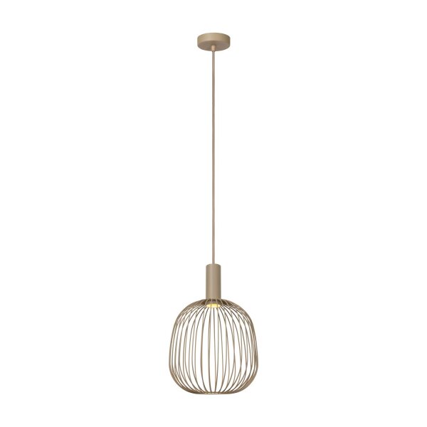 Hängelampe verstellbar Metall Taupe GU10 Ø25 cm