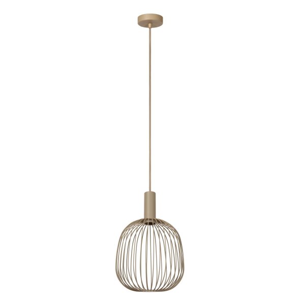 Hängelampe verstellbar Metall Taupe GU10 Ø25 cm