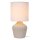 Tischleuchte Keramik Leinen Beige Weiß E14 H:31,5 cm