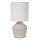 Tischleuchte Keramik Leinen Beige Weiß E14 H:31,5 cm
