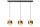 Pendelleuchte verstellbar Glas Schwarz Gold E27 110 cm