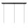 Pendelleuchte verstellbar Glas Schwarz Gold E27 110 cm