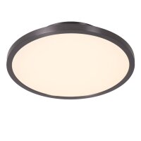 LED Deckenlampe Schwarz-Chrom CCT 2700-4000K Ø19,7 cm