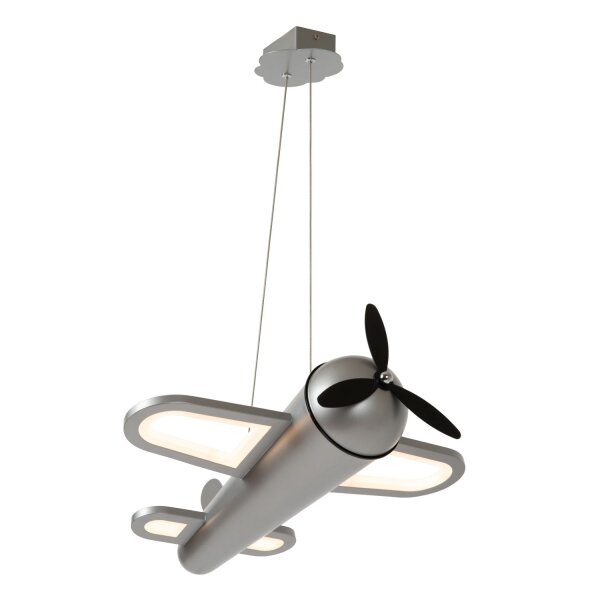 LED Pendelleuchte Kinder Flugzeug Grauguss 2500K