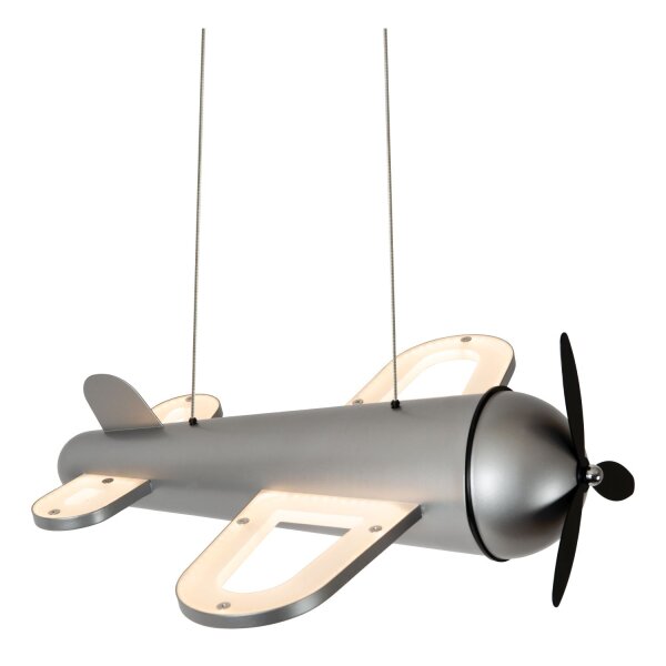 LED Pendelleuchte Kinder Flugzeug Grauguss 2500K