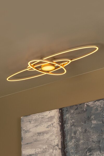 LED Deckenlampe dimmbar Taupe CCT 2700-4000K L:101 cm