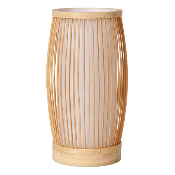 Tischleuchte Bambus Papier Natur E27 Ø15 cm H:27 cm