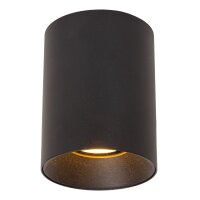 Deckenlampe Aluminium Schwarz GU10 &Oslash;8 cm rund modern