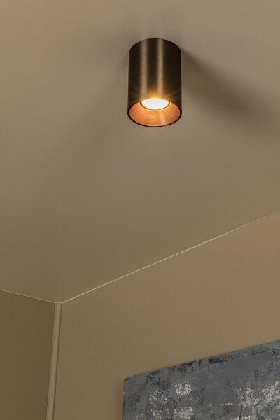 Deckenlampe Aluminium Kaffeebraun GU10 Ø8 cm rund