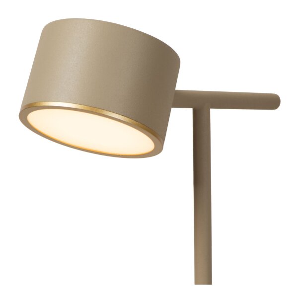 LED Tischlampe schwenkbar Touchdimmer Taupe 2700K 40 cm