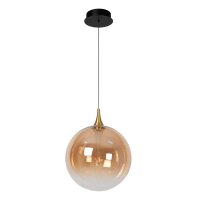 LED Pendelleuchte Glas Schwarz Bernstein 2700K B:30 cm