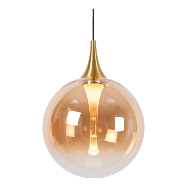 LED Pendelleuchte Glas Schwarz Bernstein 2700K L:120 cm