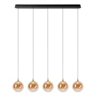 LED Pendelleuchte Glas Schwarz Bernstein 2700K L:120 cm