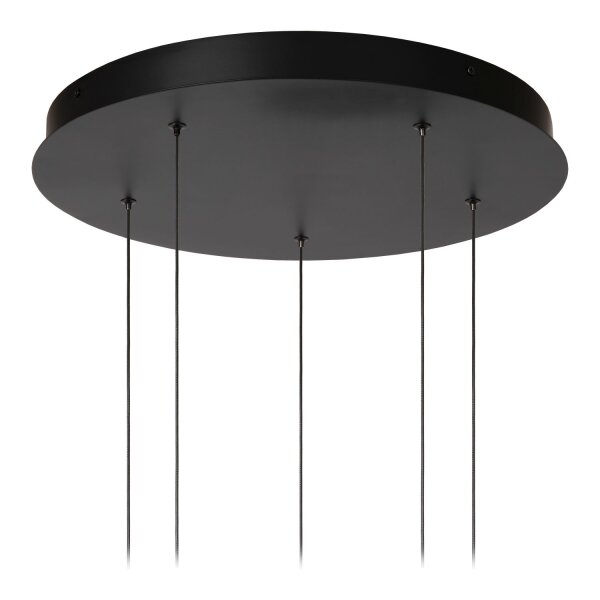 LED Pendelleuchte Glas Schwarz Bernstein 2700K Ø57 cm