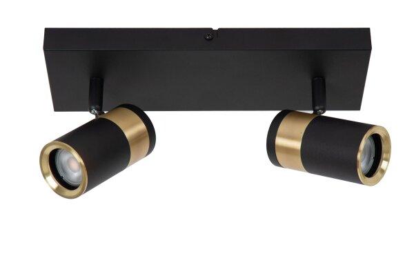 Deckenleuchte schwenkbar Schwarz Gold GU10 L:28 cm