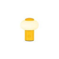 LED Tischleuchte Akku Touchdimmer Glas Gelb 2700K