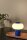 LED Tischleuchte Akku Glas Blau Weiß 2700K H:9,5 cm