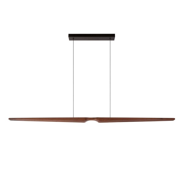 LED Pendelleuchte Holz Schwarz CCT 2200-4000K L:180 cm
