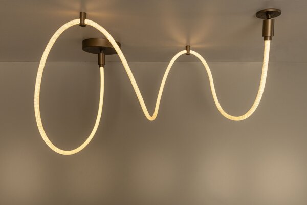 LED Deckenlampe dimmbar flexibel Champagner 2200-3300K