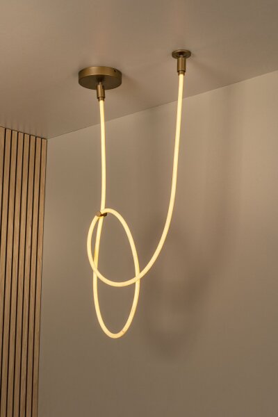 LED Deckenlampe dimmbar flexibel Champagner 2200-3300K