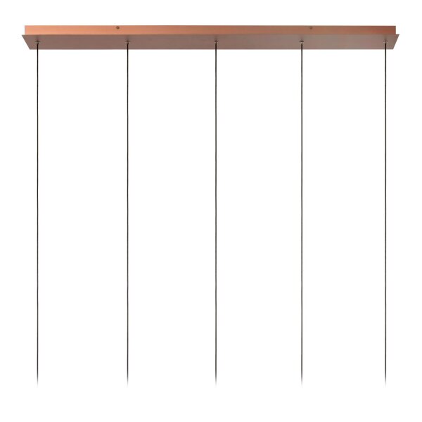 LED Pendelleuchte Kupfer Rauchglas 2200-3300K L:138 cm