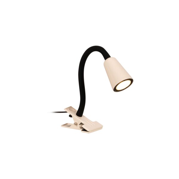 Klemmlampe verstellbar flexibel Beige Schwarz GU10