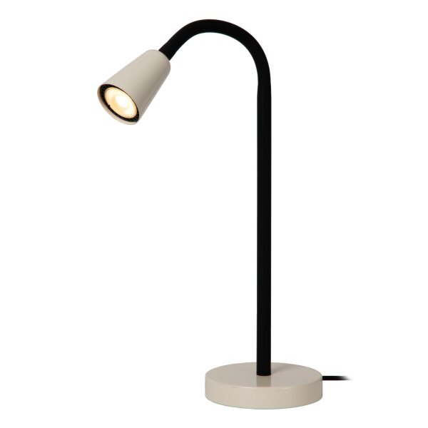 Tischleuchte flexibel verstellbar Beige Schwarz GU10