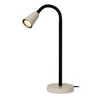 Tischleuchte flexibel verstellbar Beige Schwarz GU10