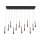 LED Pendelleuchte Schwarz Kaffeebraun 2700-4000K 135 cm