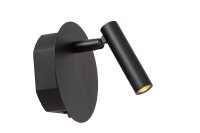 LED Wandlampe Akku Schalter flexibel Schwarz 3000K