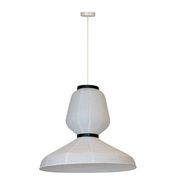 Hängelampe verstellbar Papier Weiß E27 Ø67 cm rund