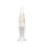 Elegante Lavalampe ANGELINA Weiß Silber Glitter 40cm