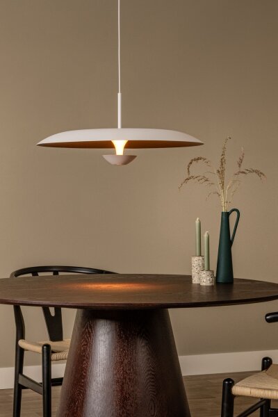 LED Pendelleuchte verstellbar Weiß 2700K Ø60 cm rund