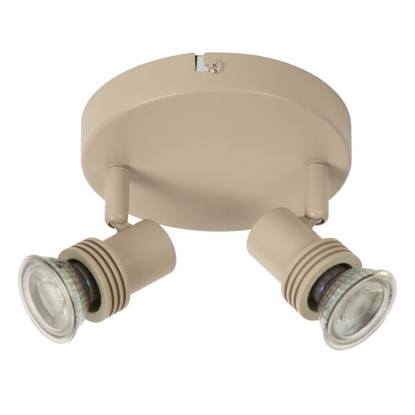Deckenleuchte schwenkbar verstellbar Taupe GU10 Ø15 cm