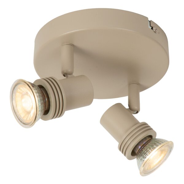 Deckenleuchte schwenkbar verstellbar Taupe GU10 Ø15 cm
