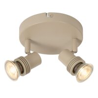 Deckenleuchte schwenkbar verstellbar Taupe GU10 &Oslash;15 cm