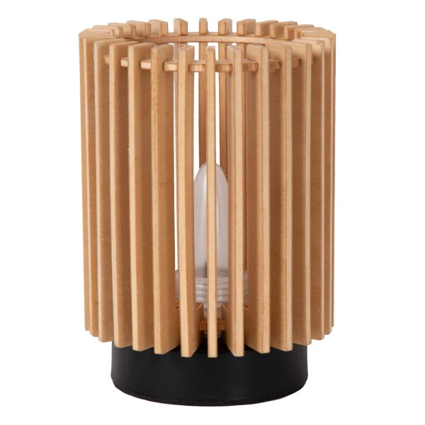 LED Tischleuchte Akku 3er Set Holz Schwarz 2200K