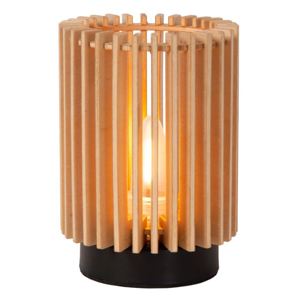 LED Tischleuchte Akku 3er Set Holz Schwarz 2200K