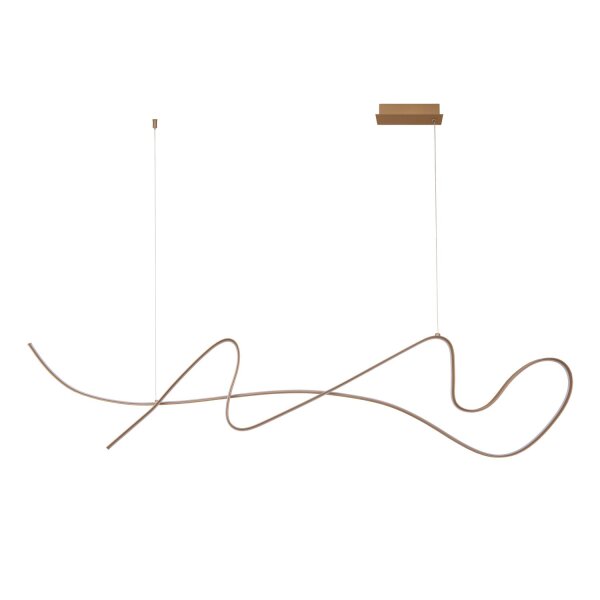 LED Pendelleuchte verstellbar Champagner 2700K L:165 cm