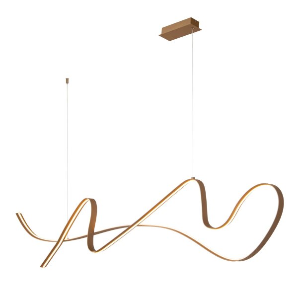 LED Pendelleuchte verstellbar Champagner 2700K L:165 cm