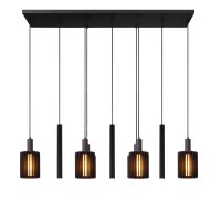 H&auml;ngelampe verstellbar Schwarz E27 GU10 L:140 cm