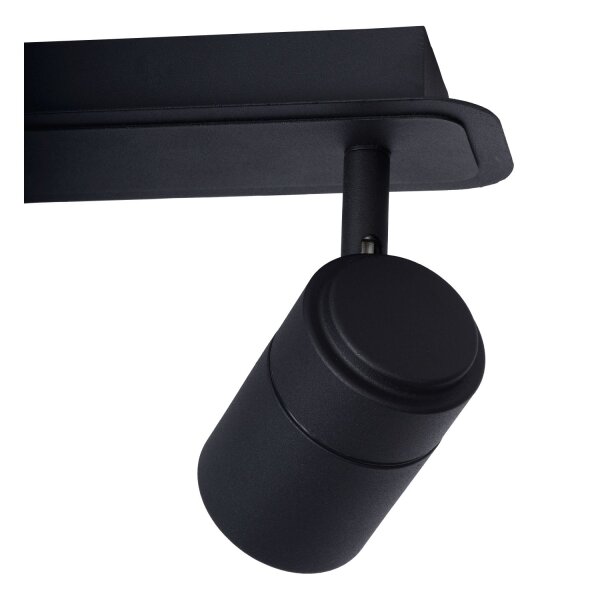 Deckenspot schwenkbar Schwarz GU10 IP44 H:12,5 cm