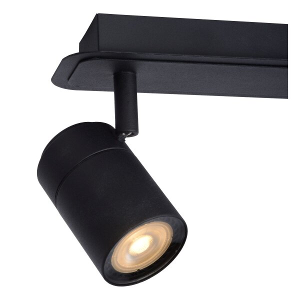 Deckenspot schwenkbar Schwarz GU10 IP44 H:12,5 cm