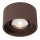 LED Deckenleuchte Aluminium Glas Rostbraun 2700K IP54