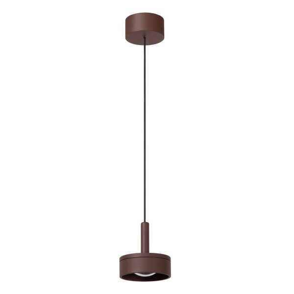 LED Pendelleuchte Aluminium Glas Rostbraun 2700K IP54