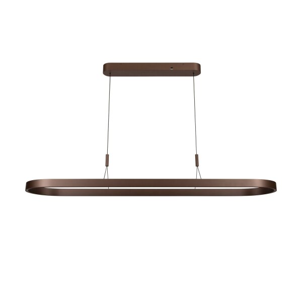 LED Pendelleuchte Alu Rostbraun CCT 2700-4000K L:150 cm