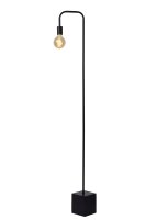 Stehlampe Fu&szlig;schalter Marmor Stahl Schwarz E27...