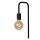 Stehlampe Fußschalter Marmor Stahl Schwarz E27 H:160 cm