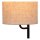 Tischlampe Leinen Stoff Schwarz Beige E27 H:64 cm